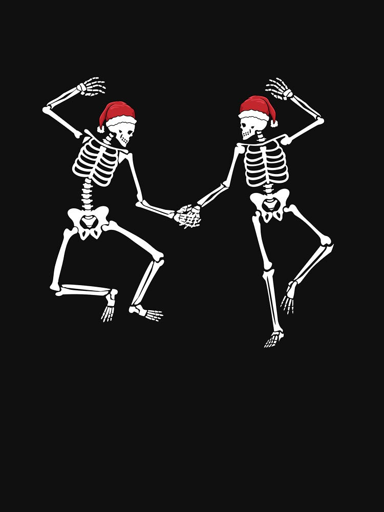 Christmas Skeletons In Love Couples Goth Dancing Skeletons Gear by DynamicDesign