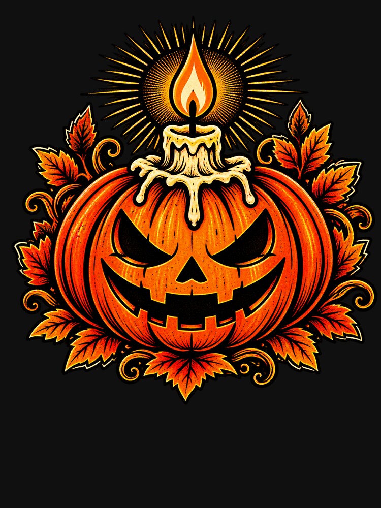 Candlelit Pumpkin Halloween Design by StyleBloomes