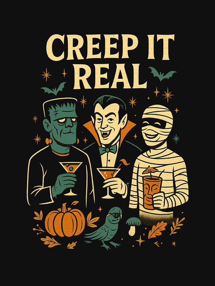 Creep It Real – Retro Monster Party Funny Halloween Mid Century Design by FluffyCreative