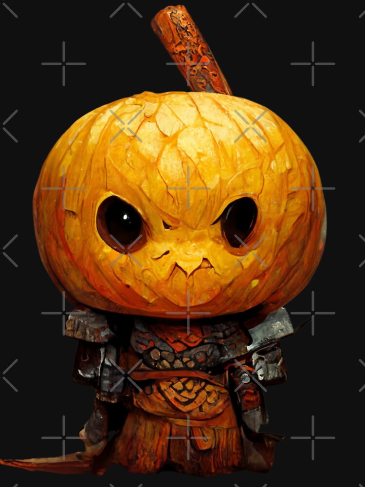 Pumpkin warrior holding a sword- Pumpkin Ghost Halloween-Halloween Pumpkin by hassendz