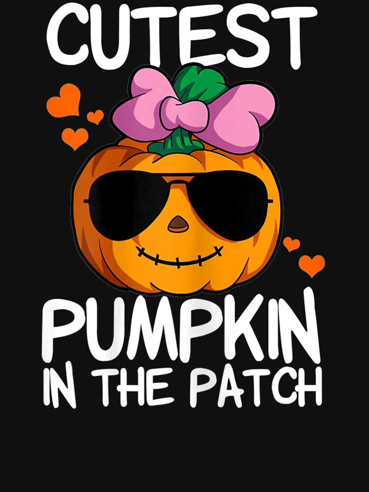 Cutest Pumpkin In The Patch Kids Girls Halloween Pumpkin by michaelart18