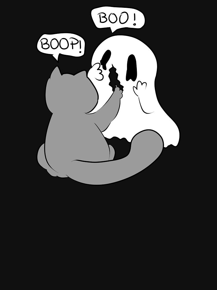 BOO BOOP CAT AND GHOST HALLOWEEN by HugSomeNettles