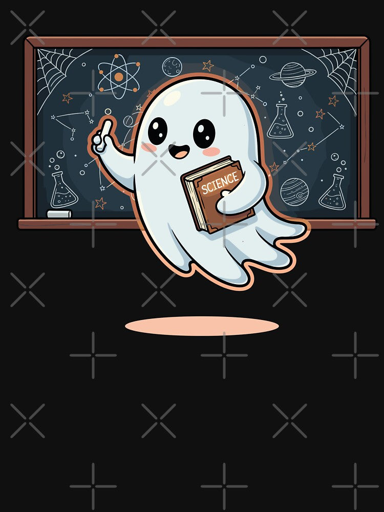 Science Teacher Ghost Halloween Classroom Shirt by The Art of Kkatarynka