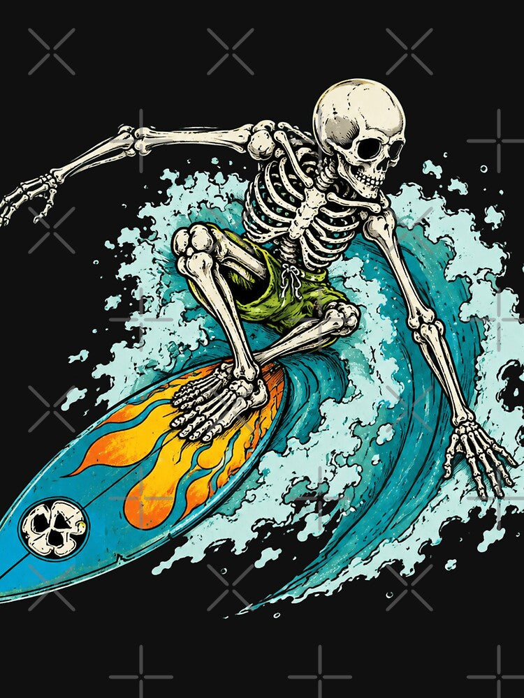 Skeleton Surfer Retro by CheyanneBlake
