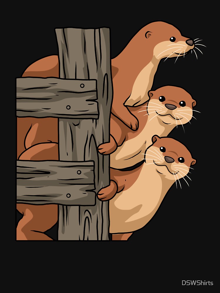 Otter Shirt Women Cute Otter Gift Men Kids Otter Lover by DSWShirts