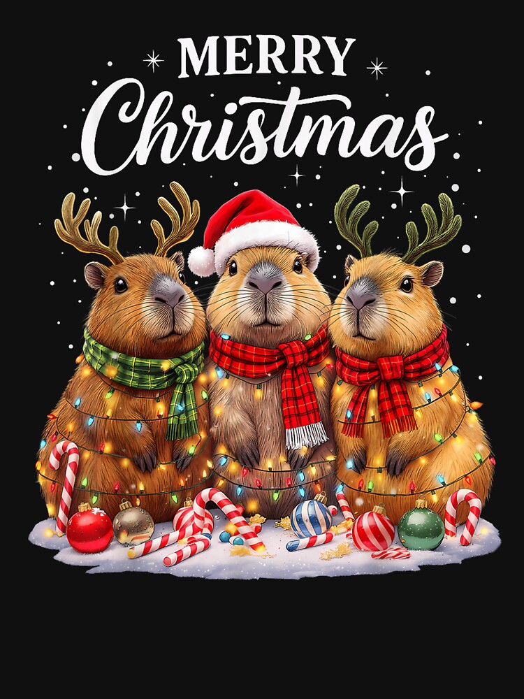 Christmas Kawaii Capybara by BASKF