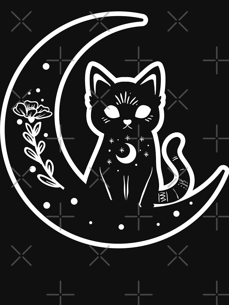 Cat on moon by RebeccaRe