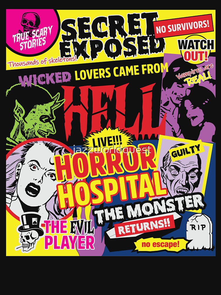 Halloween Poster Retro Comics Style by jazzworldquest
