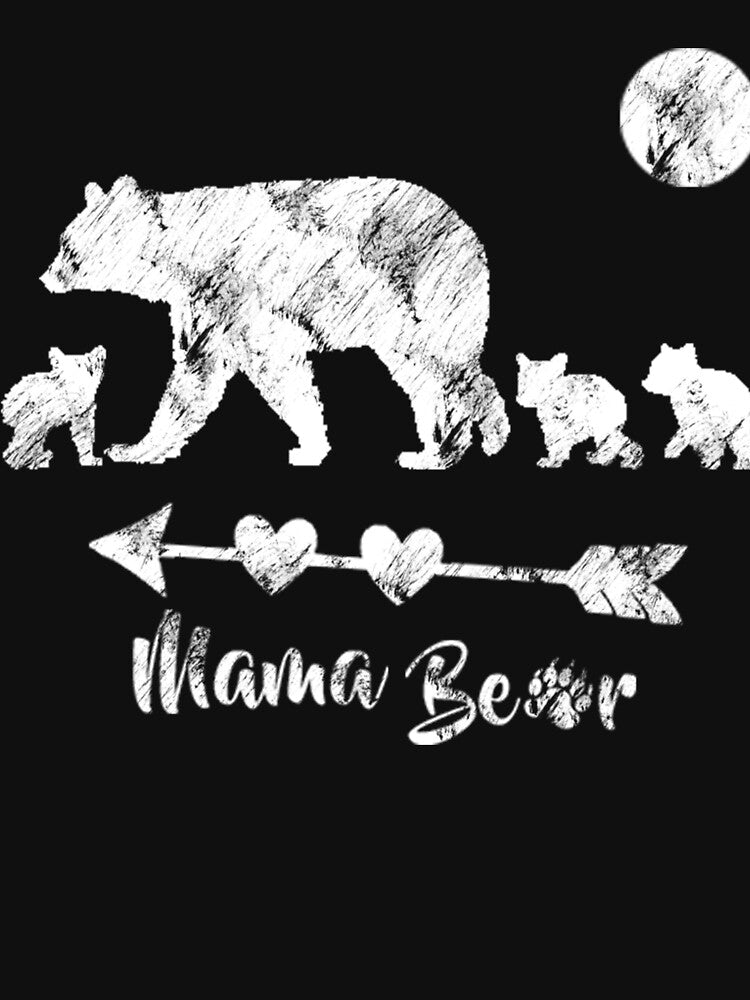 Mama Bear with Three Cute Bear Cubs Mothers Day by Mastainich09