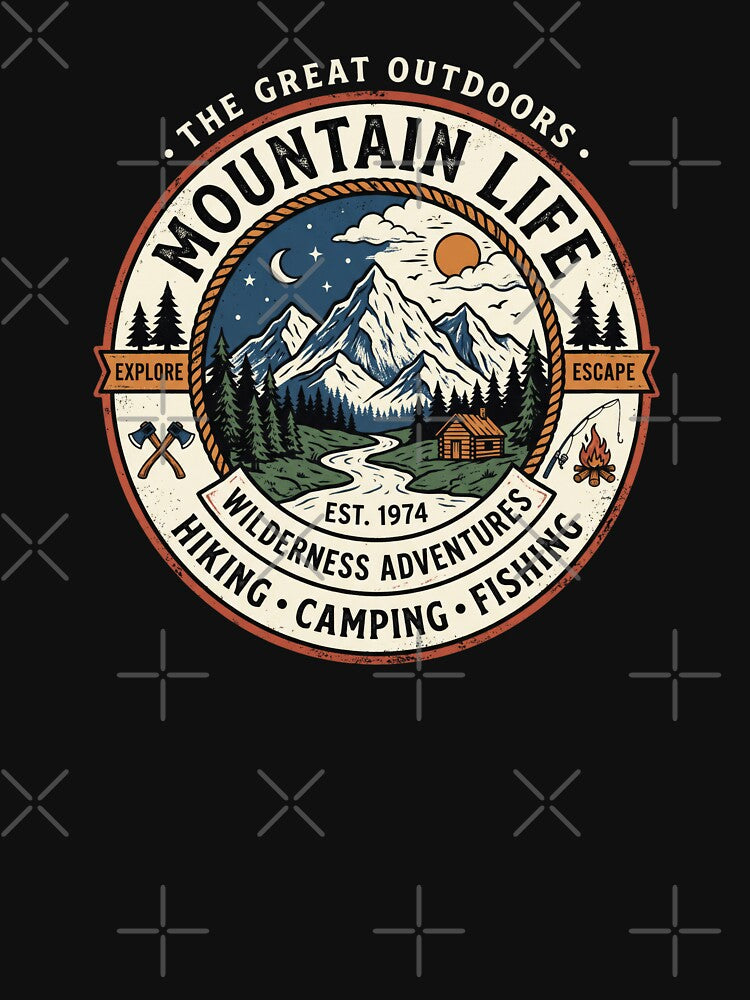 Mountain Life - Hiking, Camping, Fishing by RetroTrailCo