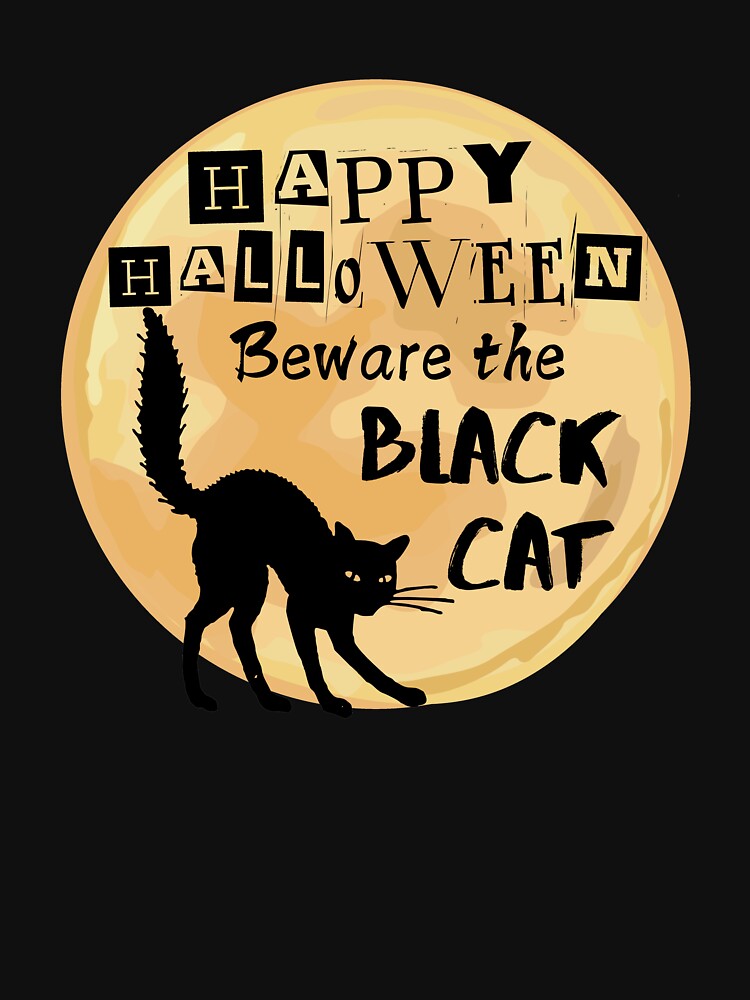 Happy Halloween Beware the Black Cat Full Moon by ToxiCool