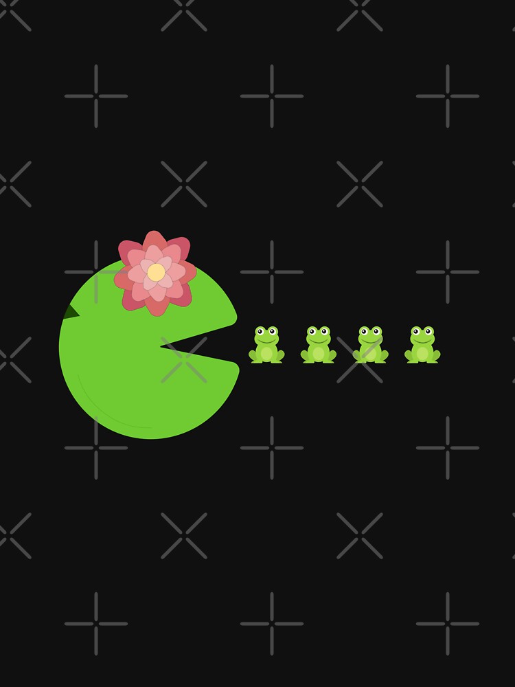 Frog eating lily pad. by ONELOVEDESIGNS0