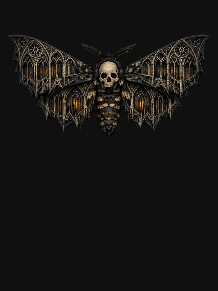 Gothic Death Moth Cathedral Emblem by Mouraludia