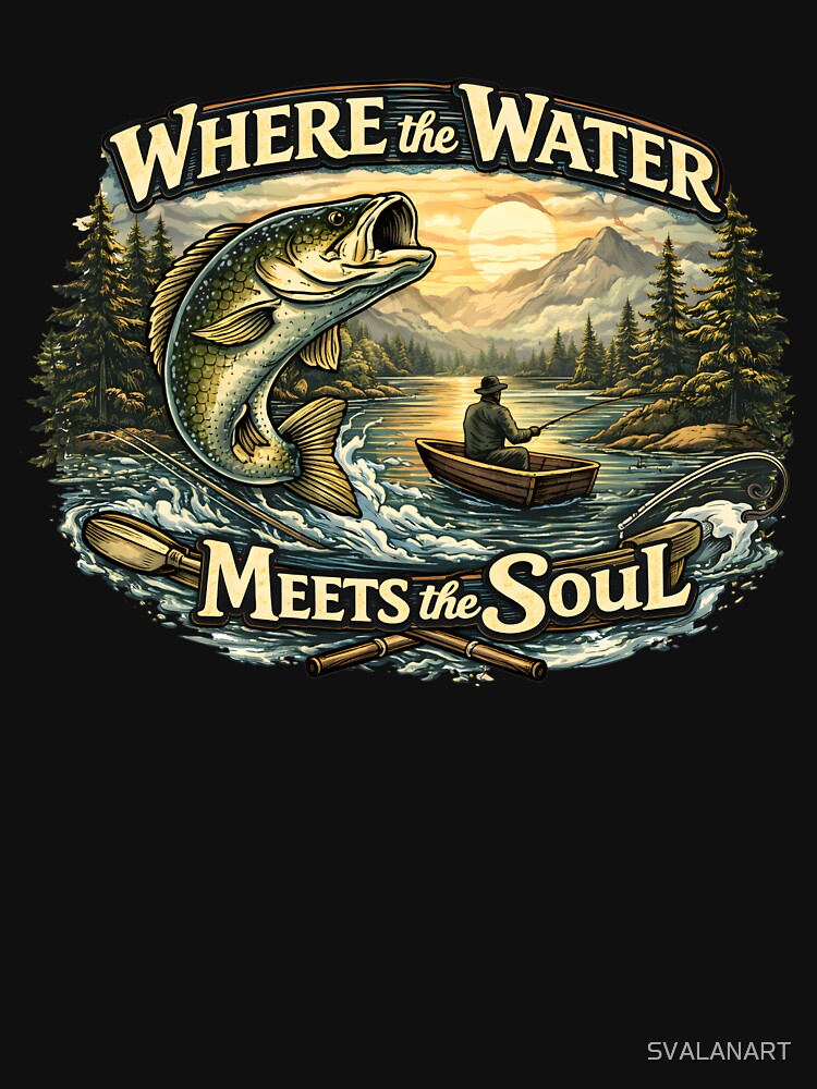 Where the Water Meets the Soul – Spiritual Fishing Nature Art by SVALANART