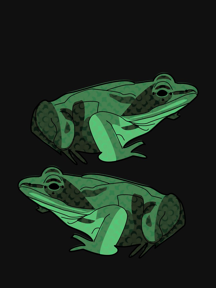 Two Green Frog Stickers by Art in My Loft