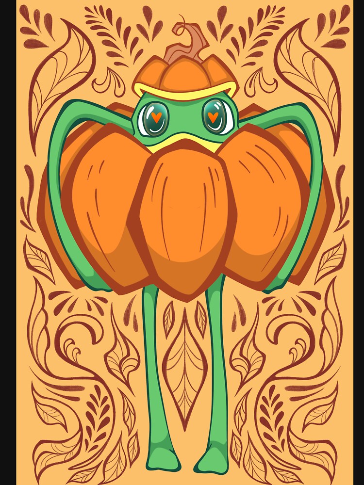 Festive Pumpkin Frog by janamatrix