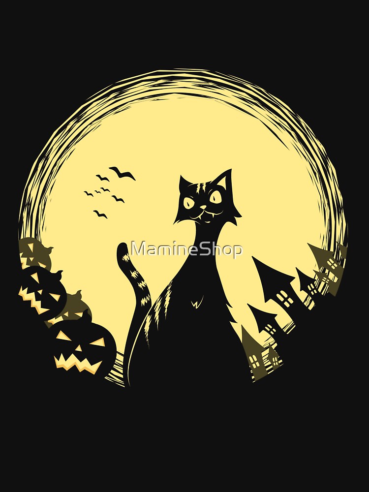 Happy Halloween Black Cat, Spooky Cat Halloween NIGHT by MamineShop