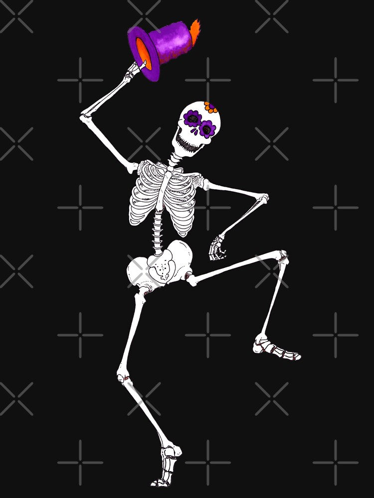 The voodoo spirit Baron Saturday happy dancing skeleton by Lucy Dreams