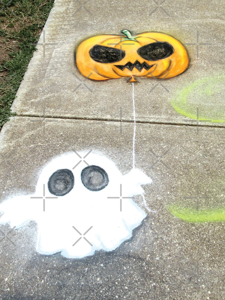trick or treat street art by bravescribbler