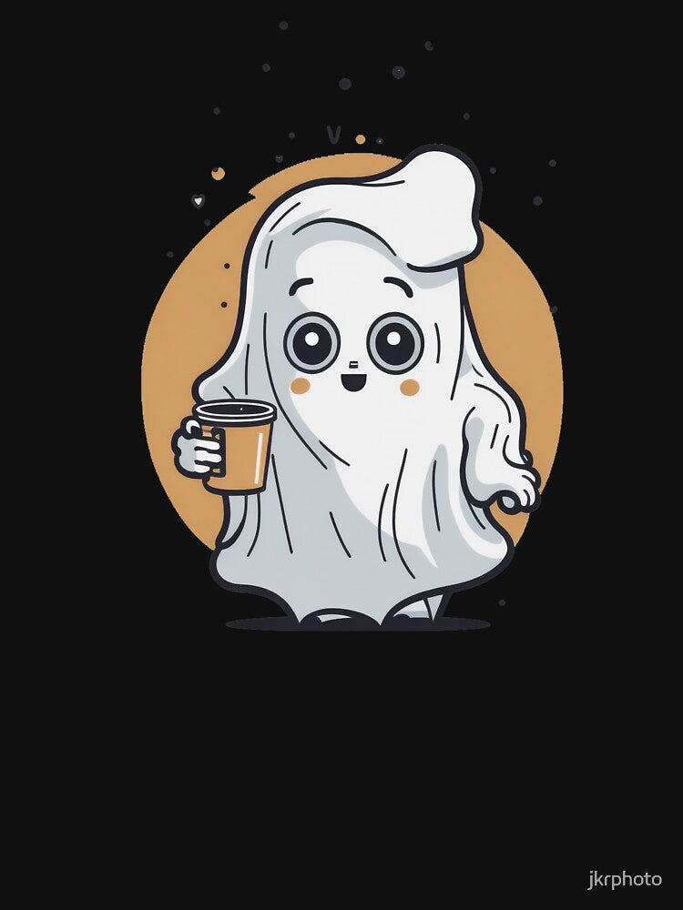 ghost with coffee by jkrphoto