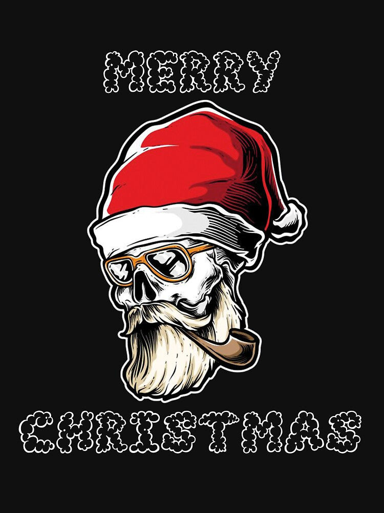 funny christmas santa skull by theskyblue