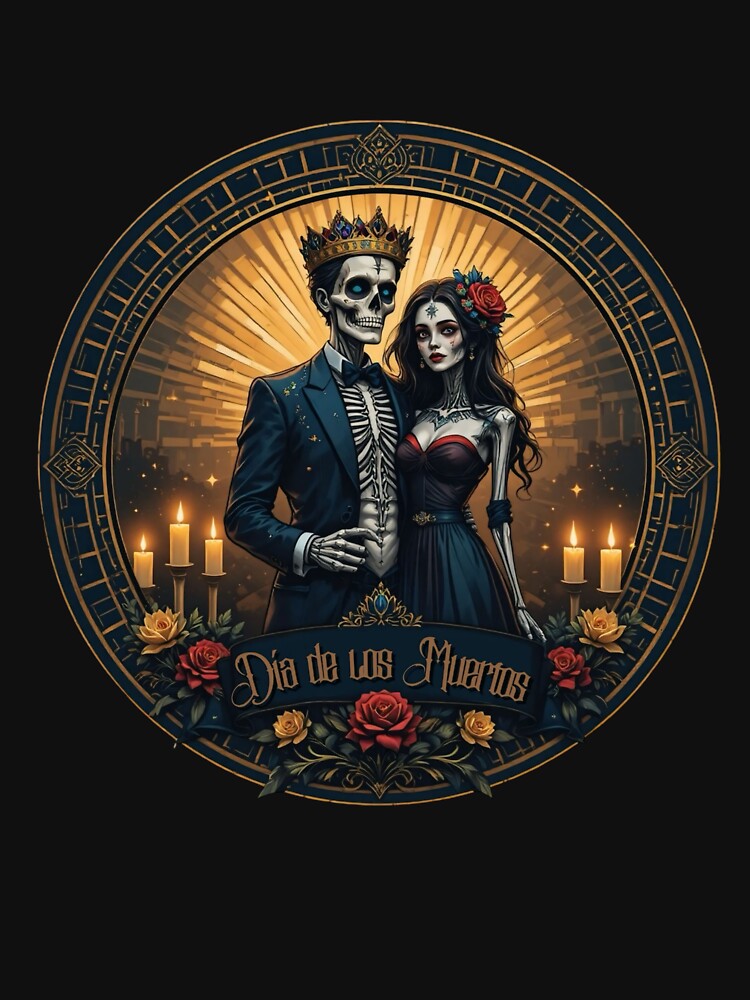 Day of the Dia de los Muertos Couple Art Deco by AQUILAKREO