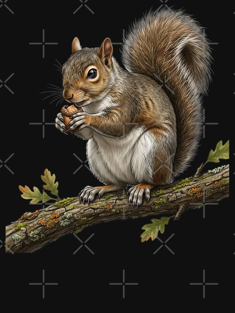 Squirrel eats an acorn by ReneMM
