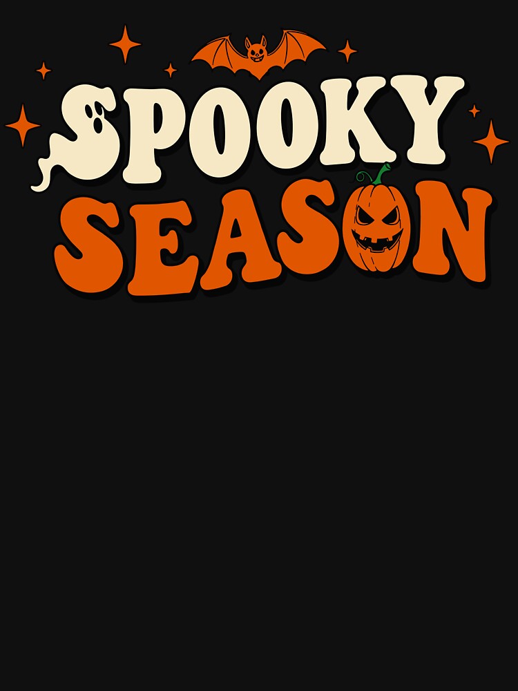 Spooky Season Halloween Ghost and Pumpkin Typography Design by Fadawich