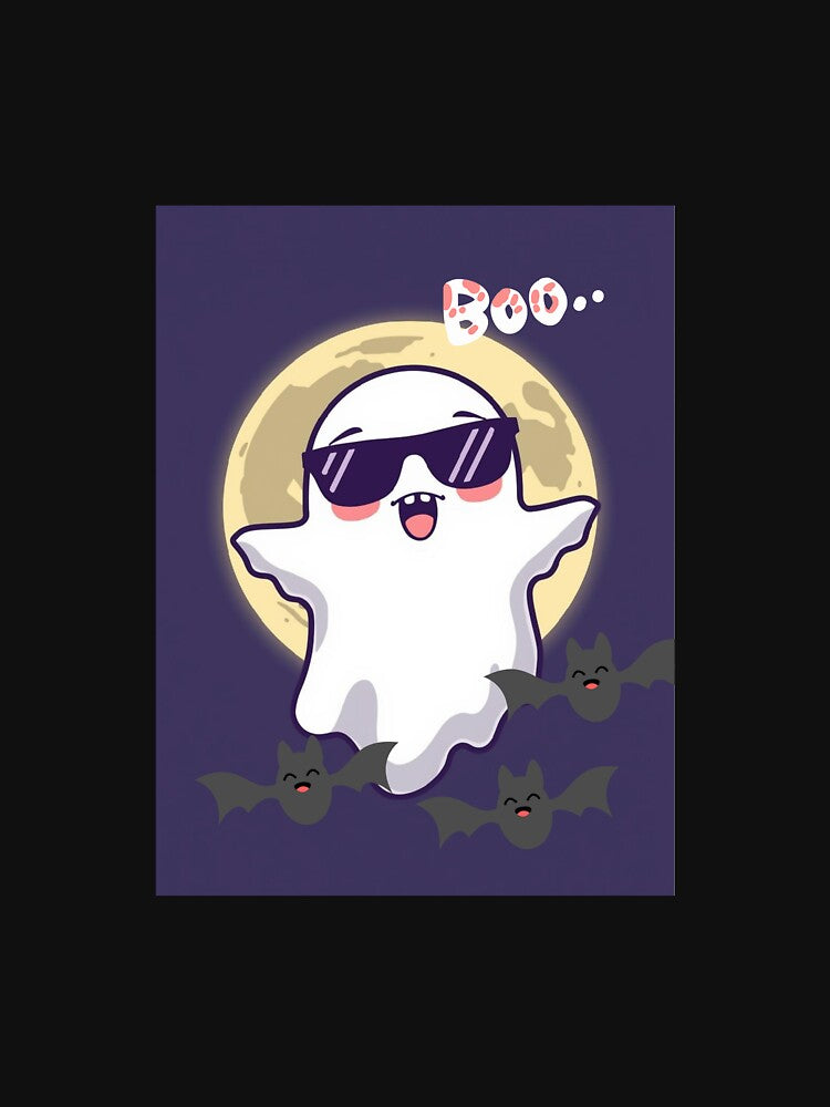 Ghost Cute Face – Kawaii Halloween Style Shirt by JKWEARSTUDIO
