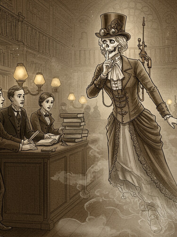 Victorian ghost librarian by Uglyandcute