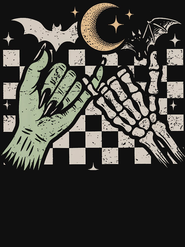Pinky Promise Skeleton Bat Spooky Season Halloween Vibes by Fereskabilon
