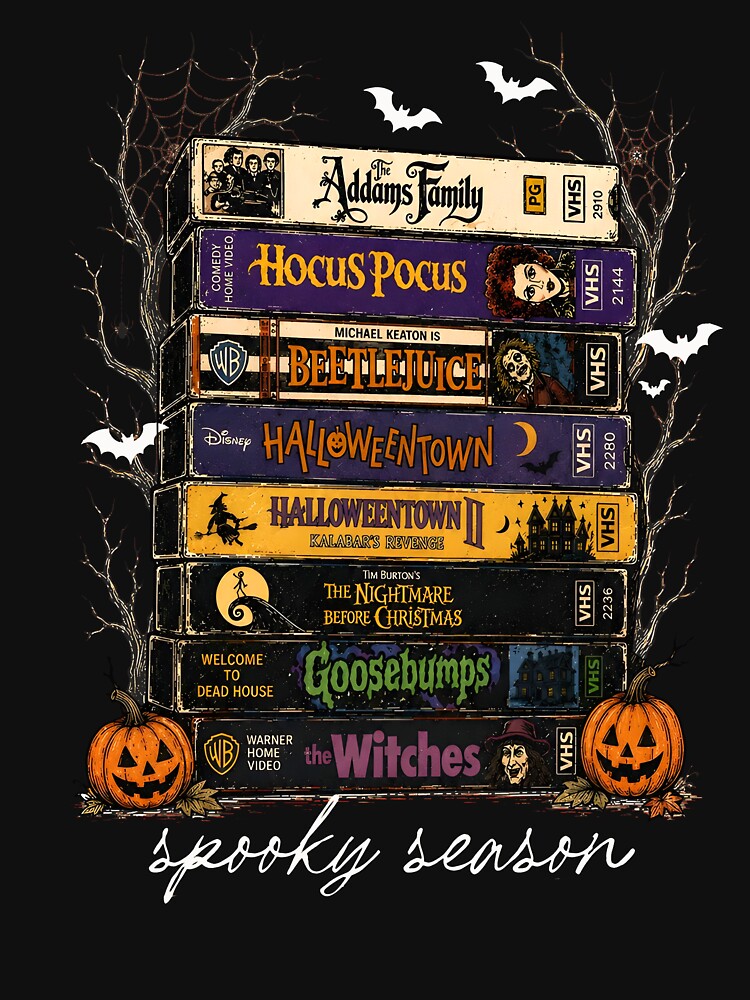 Spooky Season Retro Halloween VHS Stack by thefirstbroo