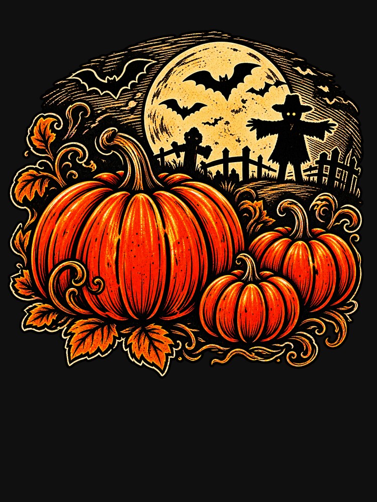 Spooky Pumpkin Patch Halloween Design by StyleBloomes