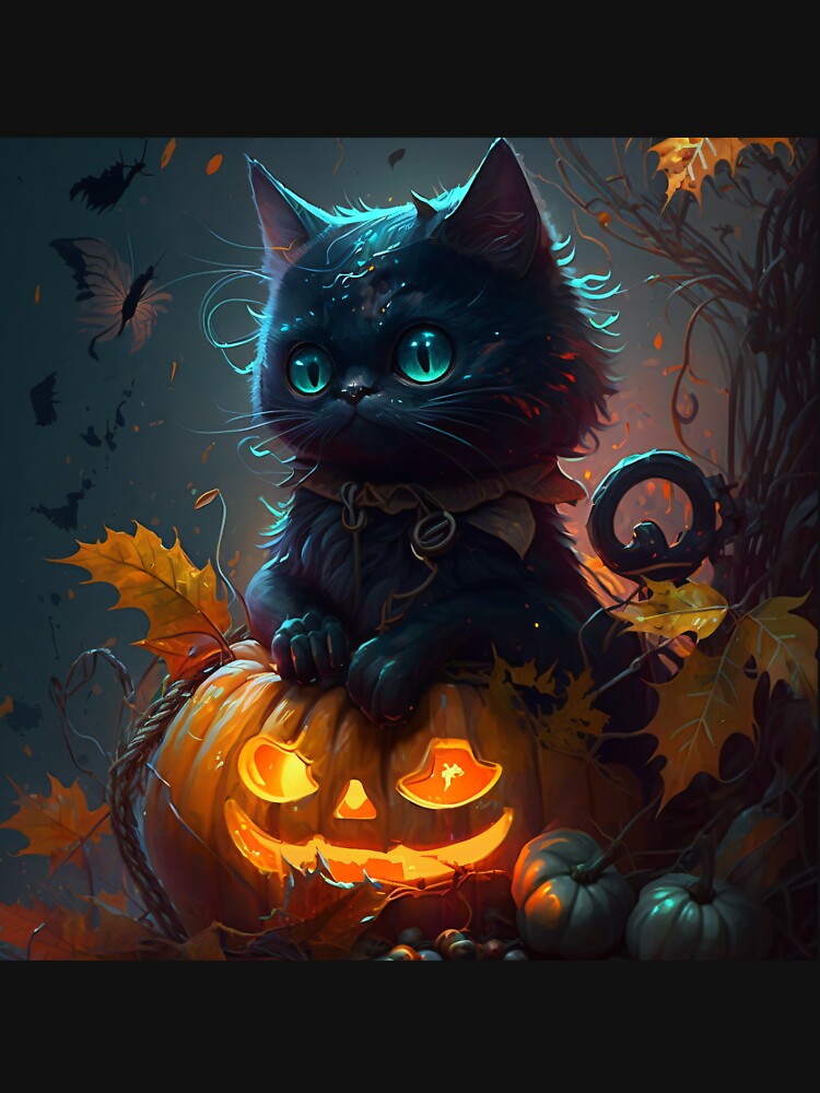 Halloween Cat on a pumpkin by Dannypryce