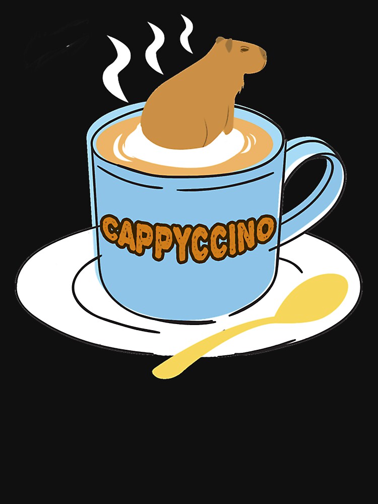 Cappyccino Capybara Coffee Pun by HulonSoppitt