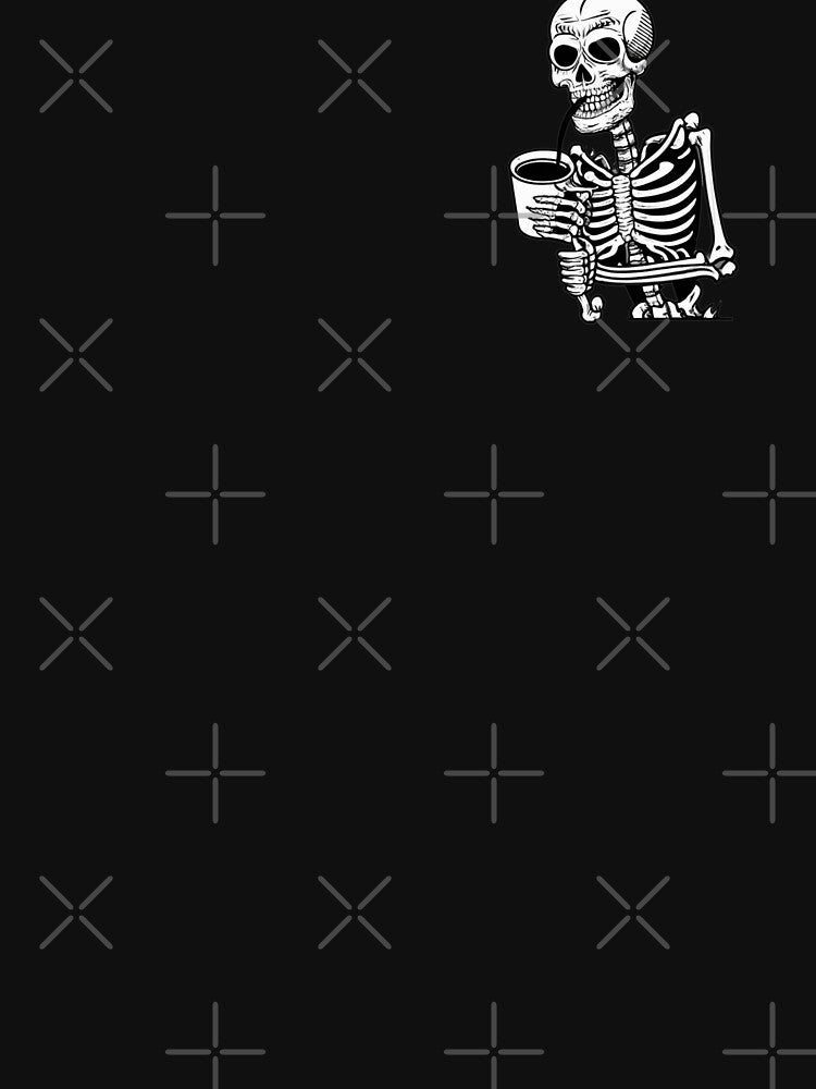 Skeleton drinking coffee by TrendyPalette