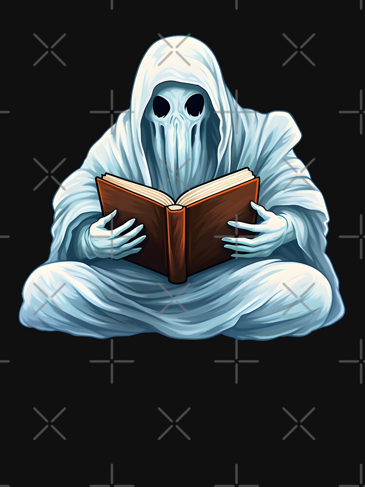 Sheet Ghost Reading Book - Spooky and Mysterious by SHADOWNB69