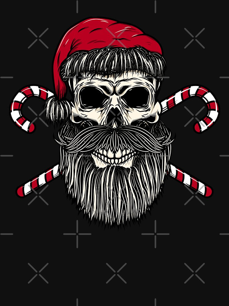 Christmas Skull  Funny Candy Cane Santa Claus by sriniboss758