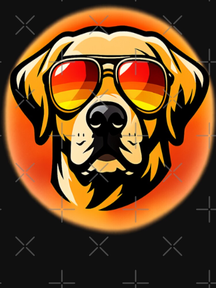 Labrador Dad Retro Sunglasses Portrait by PawPrintCustom