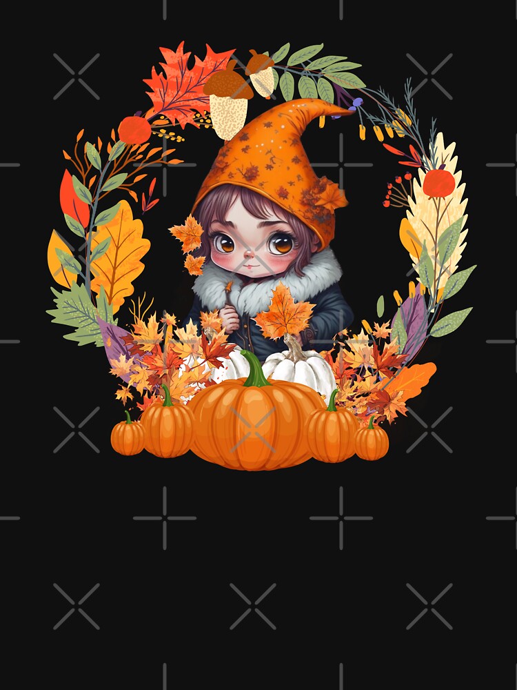 Autumn Gnome - Gnomes - Fall Leaves - Autumn Fall Gnome - Gnome Love by Luvjesus2