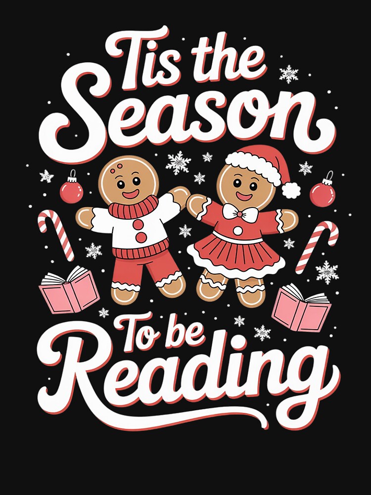 Tis The Season to Be Reading Christmas Gingerbread Reading by AmparoBoyle
