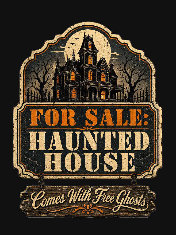 Vintage Haunted House For Sale Sign by Kaikab007