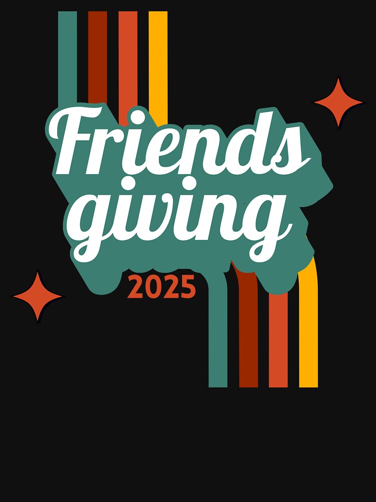 Friendsgiving Retro Stripes by Seeshellspace Designs