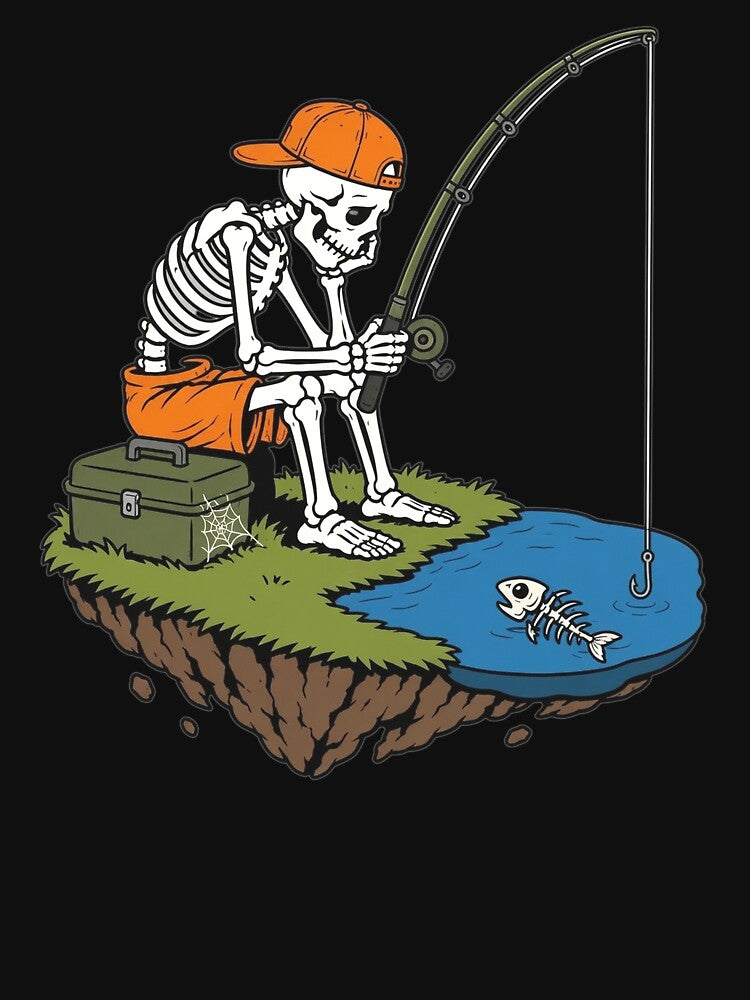 Skeleton Fishing Halloween Costume Funny Fishing Boys Kids by clothesy7