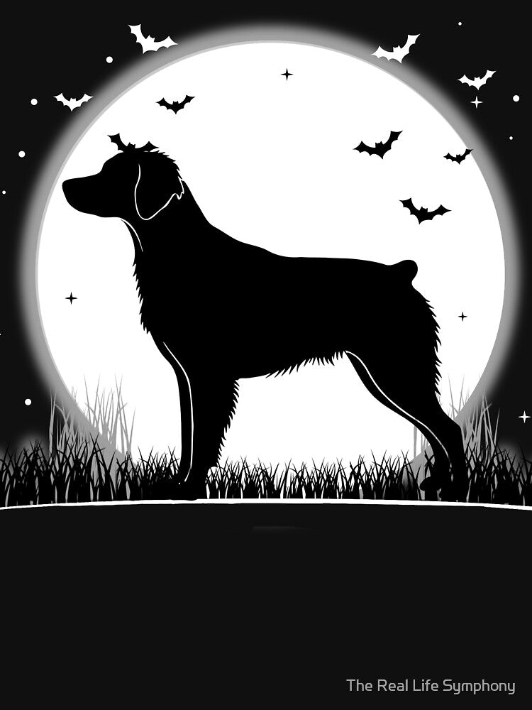 Brittany Dog – Halloween Moon Silhouette by The Real Life Symphony