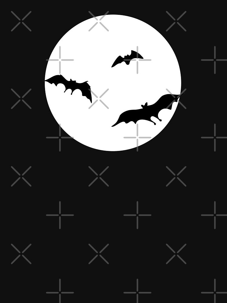 Bats in Front of the Full Moon Halloween by llevine2934