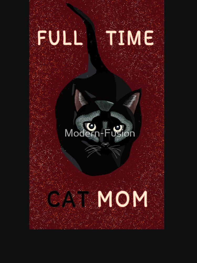 Full time cat mom glitter by Modern-Fusion