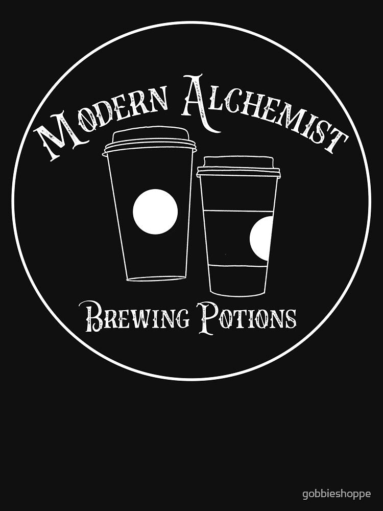 Modern Alchemist Brewing Potions - white text by gobbieshoppe
