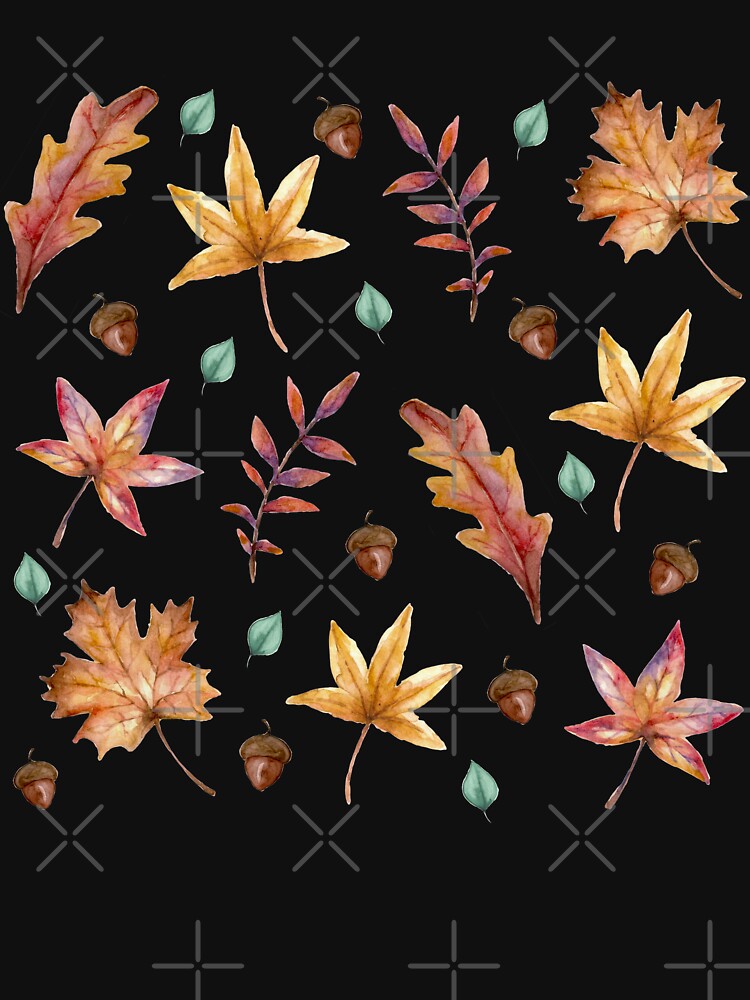 The Leaves Are Falling Golden Autumn Aesthetic Fall Leaves Pattern by chloeinca