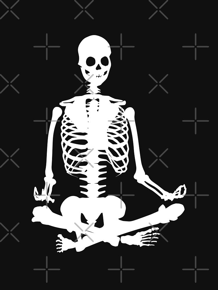 Meditating skeleton by stickmeok